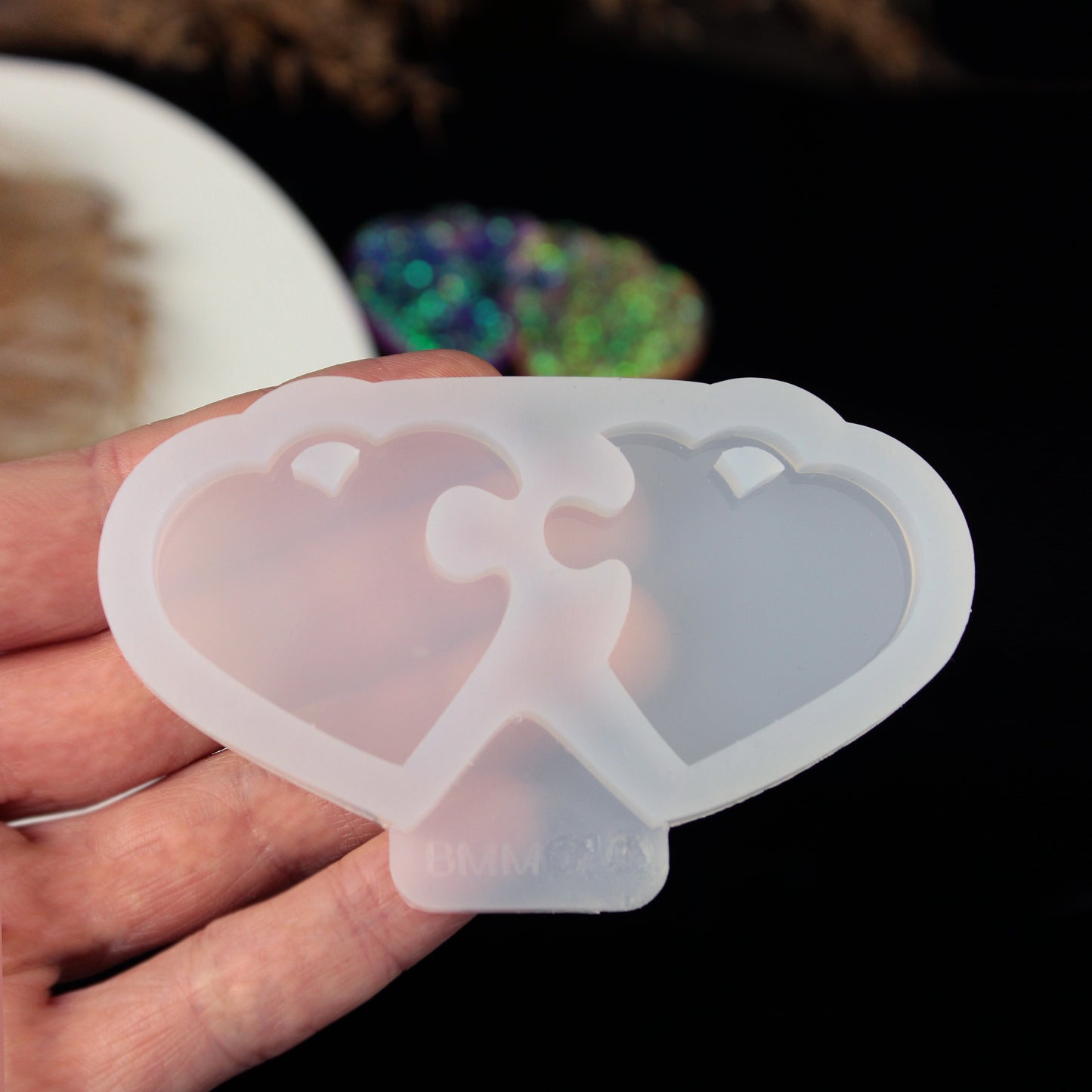 Love Connect: Interlocking Heart and Puzzle Silicone Molds Set