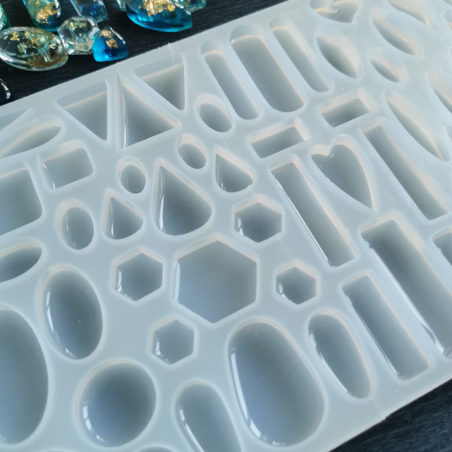 Large 66-in-1 Resin Silicone Mold For Unique Jewelry