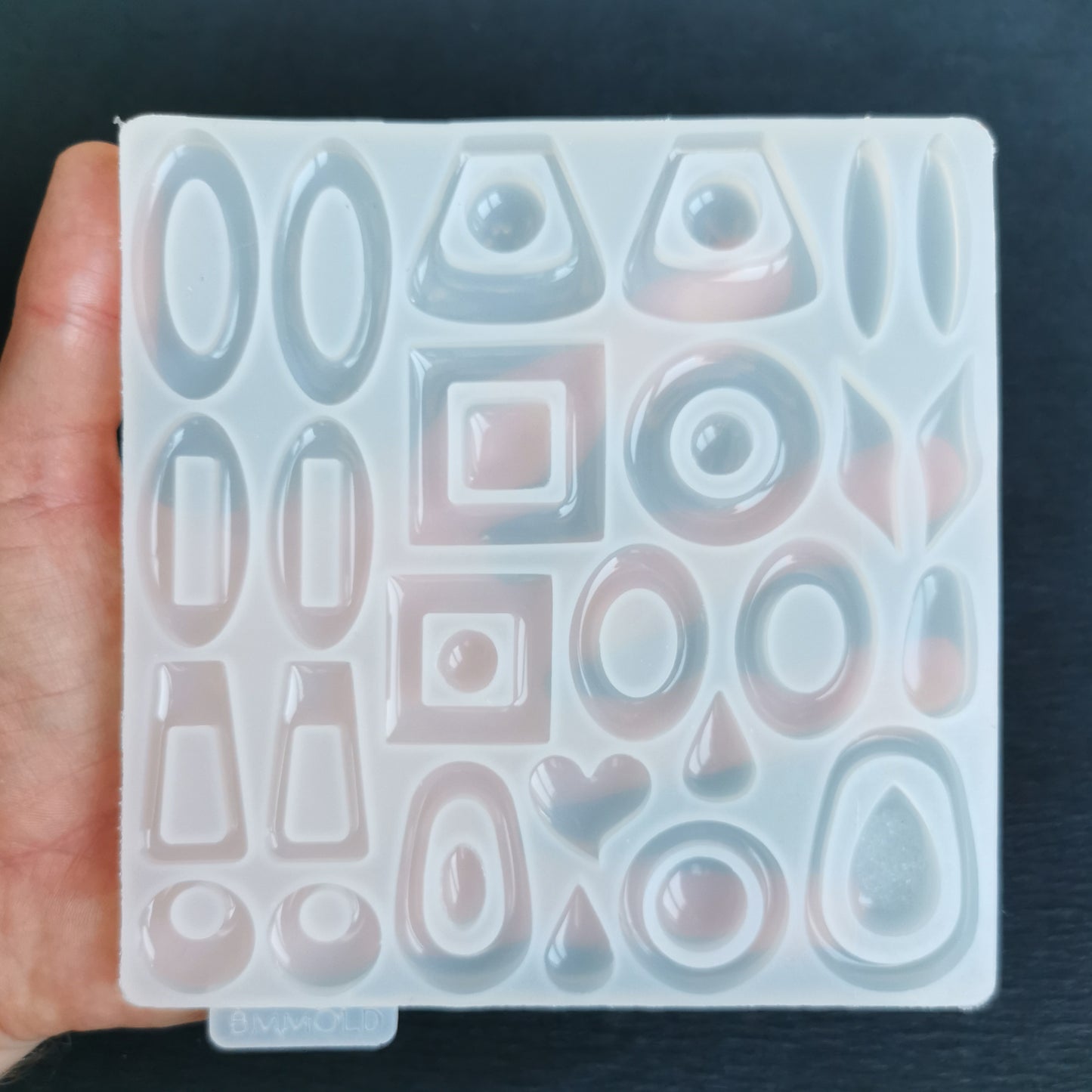 Large 34-in-1 Resin Silicone Mold For Unique Jewelry