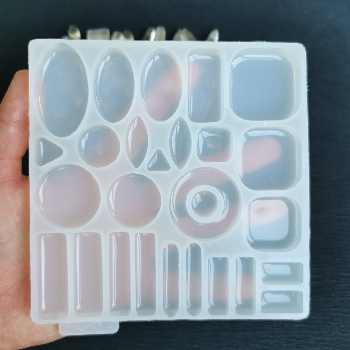 Large 27-in-1 Resin Silicone Mold For Unique Jewelry