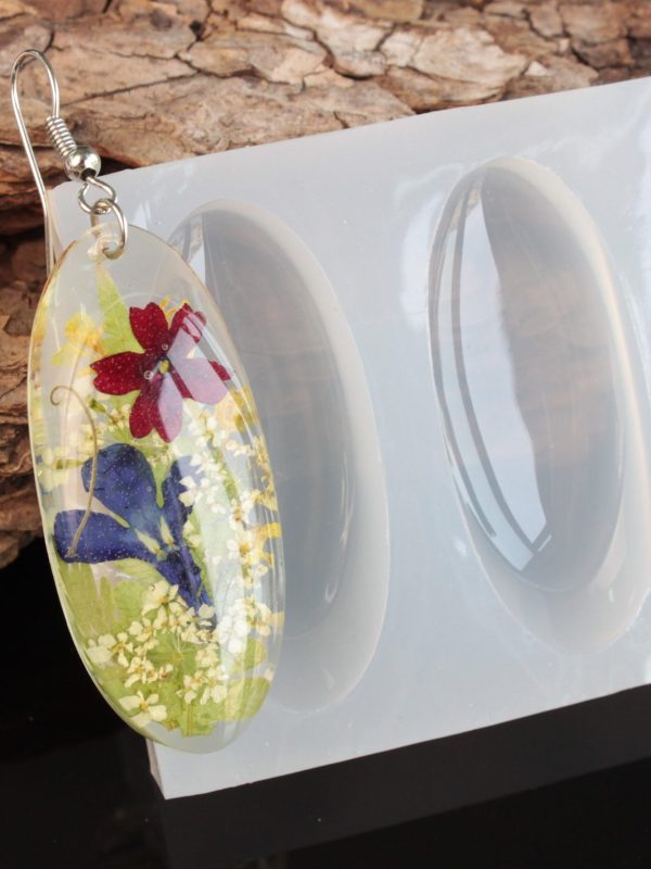 Oval Lens Silicone Resin Mold - 2in1