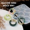Silicone Ring Mold 6-in-1 for Epoxy Resin Crafts, Jewelry Making and DIY