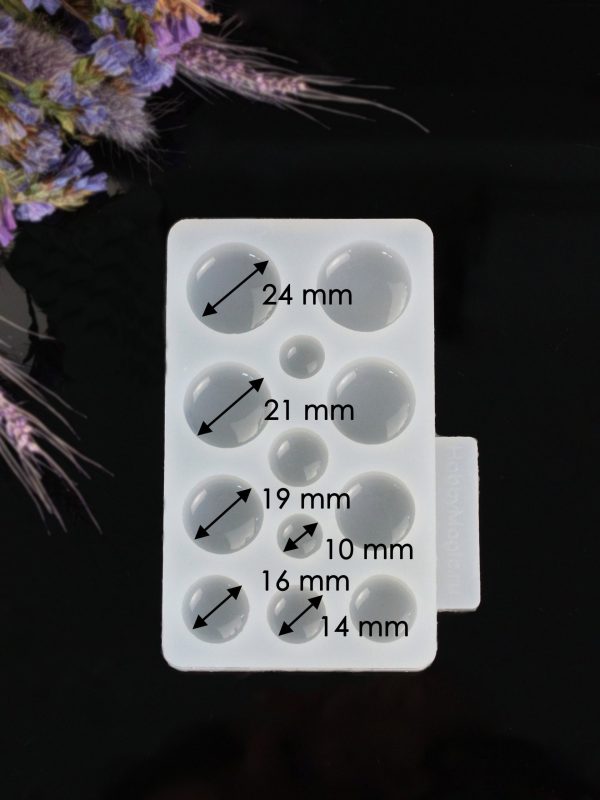 Circle Silicone Resin Mold - 12 in 1