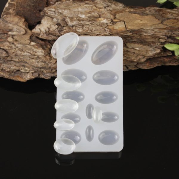 gallery-6392-2 Oval Silicone Resin Mold - 12 in 1