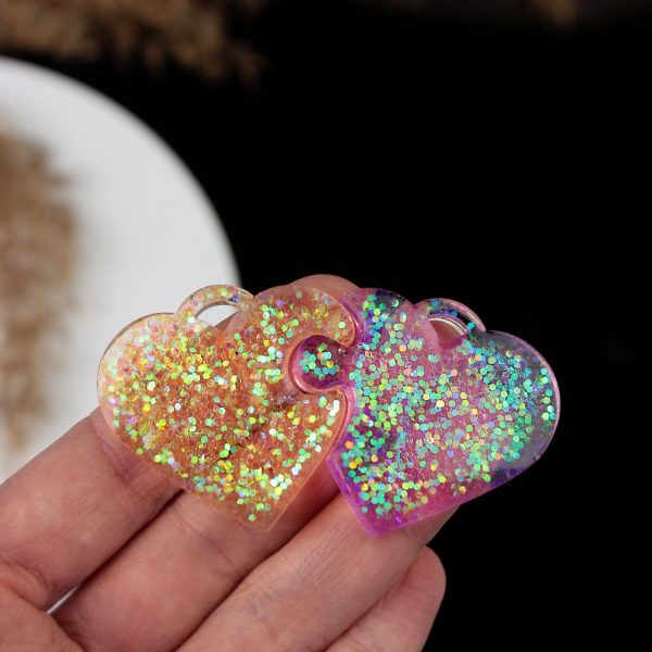 Love Connect: Interlocking Heart and Puzzle Silicone Molds Set