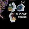 Bunny Resin Mold Set: 3pcs Different Rabbit Shaped Epoxy Jewelry Making Molds