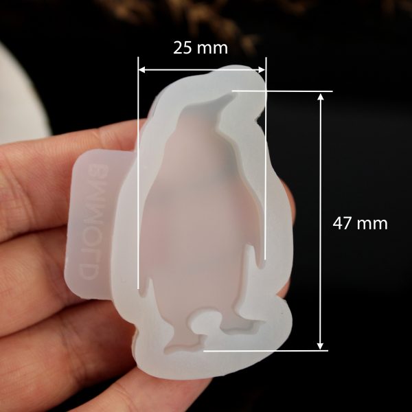Wildlife Resin Silicone Mold Set 4in1: Hippo, Whale, Penguin, Bunny for Jewelry